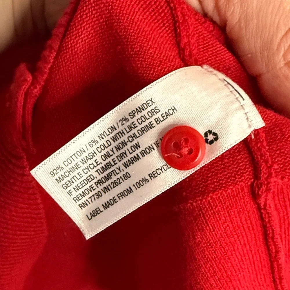 a new day Cotton Blend Women's Red Cardigan Sweater - Medium - Picture 3 of 5